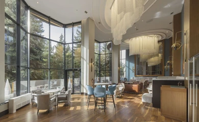 Interior design for the resort complex Swissotel Wellness. Interior design services. Architectural firm INK Architects