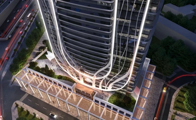 Architectural design of the multifunctional tower in Tashkent. Architectural design services. Architectural bureau INK Architects